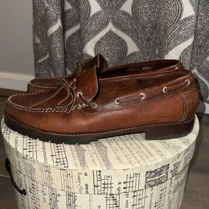 Gucci Leather Boat Shoes SZ EU44